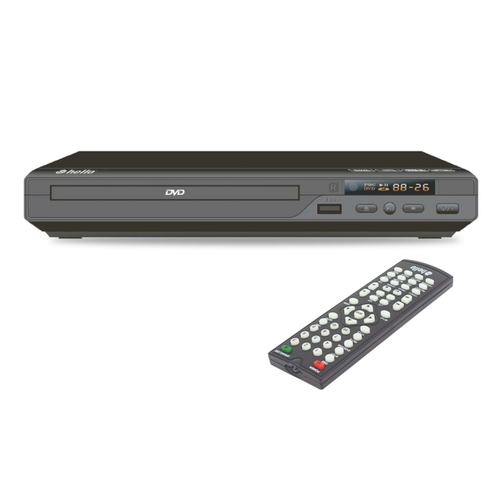 HELLO HL-5483 - KUMANDALI HD DVD PLAYER - USB-HDMI DVD/DIVX