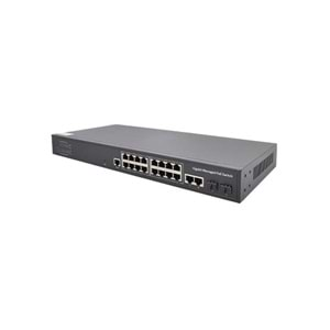 S-GUARD 16GP2U2S-200 16 Port Gigabit(PoE)+2P Uplink+2 Port SFP 200W PoE SWITCH