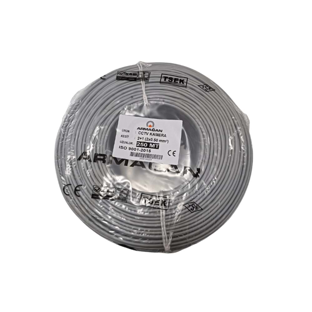 ARMAĞAN 2+1 (2x0.50mm²) KESİT CCTV FULL BAKIR (250mt)