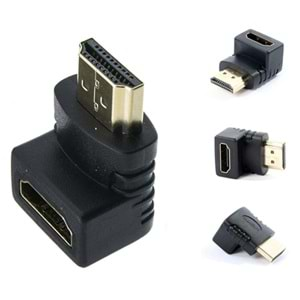 HDMI DİRSEK 90 ADAPTÖRÜ HDMI ERKEK DİŞİ-HDMI L ÇEVİRİCİ UZATMA