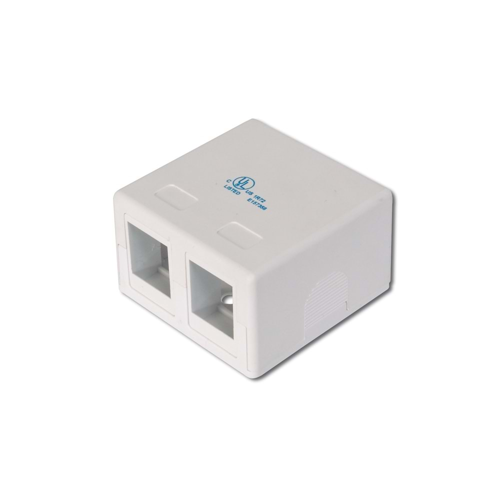 DIGITUS CONSOLİDATİON-POİNT BOX FOR 2X KEYSTONE JACKS PURE WHİTE 2 PORT