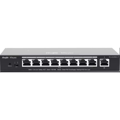 RUIJI REYEE RG-ES209GC-P 8 PORT GIGABIT + 1 PORT GIGABIT UPLINK CLOUD YONETILEBILIR 120W POE SWİTCH