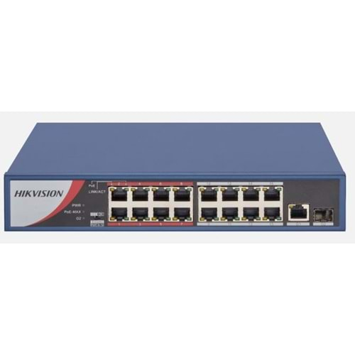 HIKVISION DS-3E0318P-E/M(B) 18 PORT 10/100 YÖNETİLEMEZ POE SWITCH