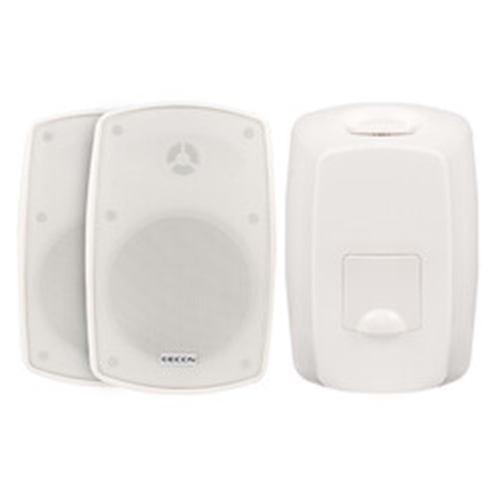DECON DS-6TW TRAFOLU DUVAR TİPİ HOPARLÖR-BEYAZ-IP65 (2 ADET)