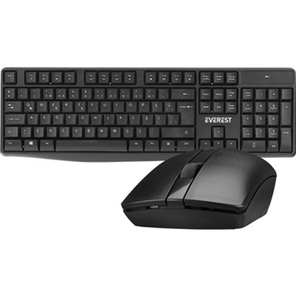 EVEREST KM-7500 SİYAH KABLOSUZ Q MULTİMEDİA KLAVYE+MOUSE SET