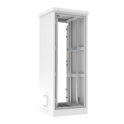 AGER 21U 600X600 AG-OD21U6060B2-Y-BL-M1-21U6060 AGER MONTAJLI ÇİFT ÇIDARLI OUTDOOR H=100MM BAZALI MONTAJLI YER TİPİ KABİNET(ÖN METAL KAPAK/D-B2 7035 DIŞ ORTAM)