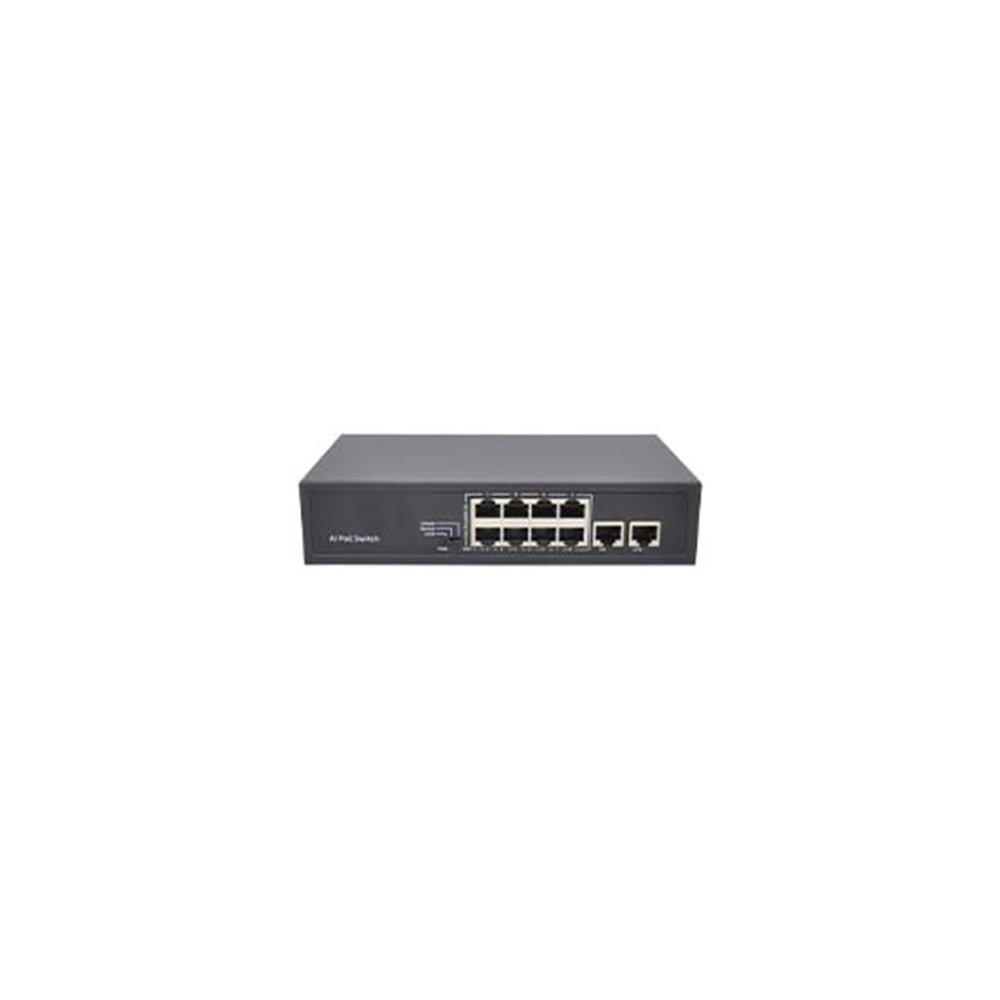 S-GUARD 8P2GU 8 Port 10/100M(PoE)+2 Port 100/1000M Uplink 120W PoE SWITCH