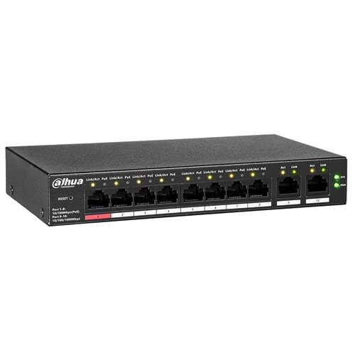 DAHUA DH-CS4010-8ET-110 8 PORT POE 100MBPS +2 1000MBPS UPLİNK