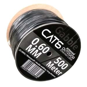 GABBLE FTP 23AWG 500M DIŞ ORTAM CAT6 SİYAH - 0.60mm