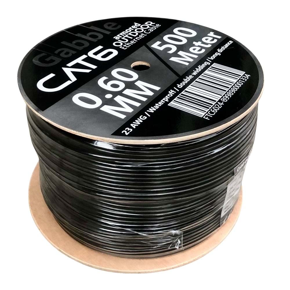 GABBLE FTP 23AWG 500M DIŞ ORTAM CAT6 SİYAH - 0.60mm