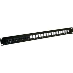 HCS PATCH PANEL SLIDING BLACK 1U 24 PORT CAT6 BOŞ
