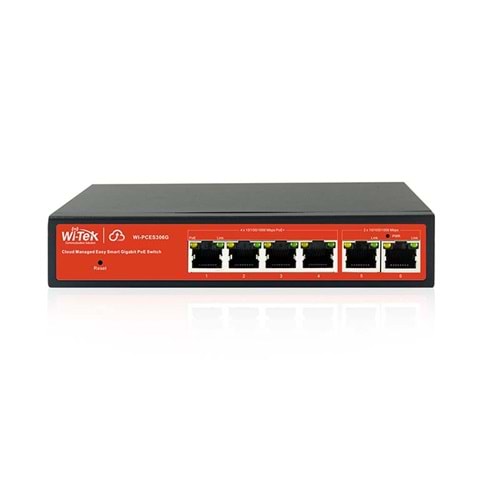 Wİ-TEK WI-PCES306G-4GE+2GE 60W POE SWITCH