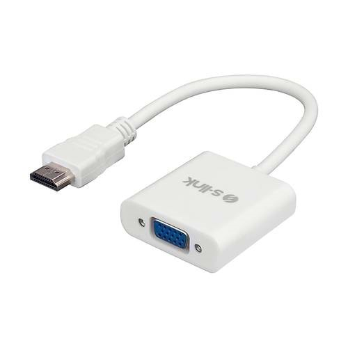 S-LİNK SL-HVS13 HDMI TO VGA+AUDİO+POWER ÇEVİRİCİ