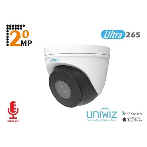 UNIWIZ IPC-T312-APKZ 2.0 MP 2,8- 12 MM MOTORİZE LENS H.265 T-WDR IP67 DAHİLİ MİKROFON DOME IP KAMERA