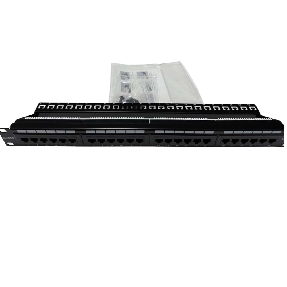 AGER AC-611-24E 1U 24 PORT CAT6 PATCH PANEL