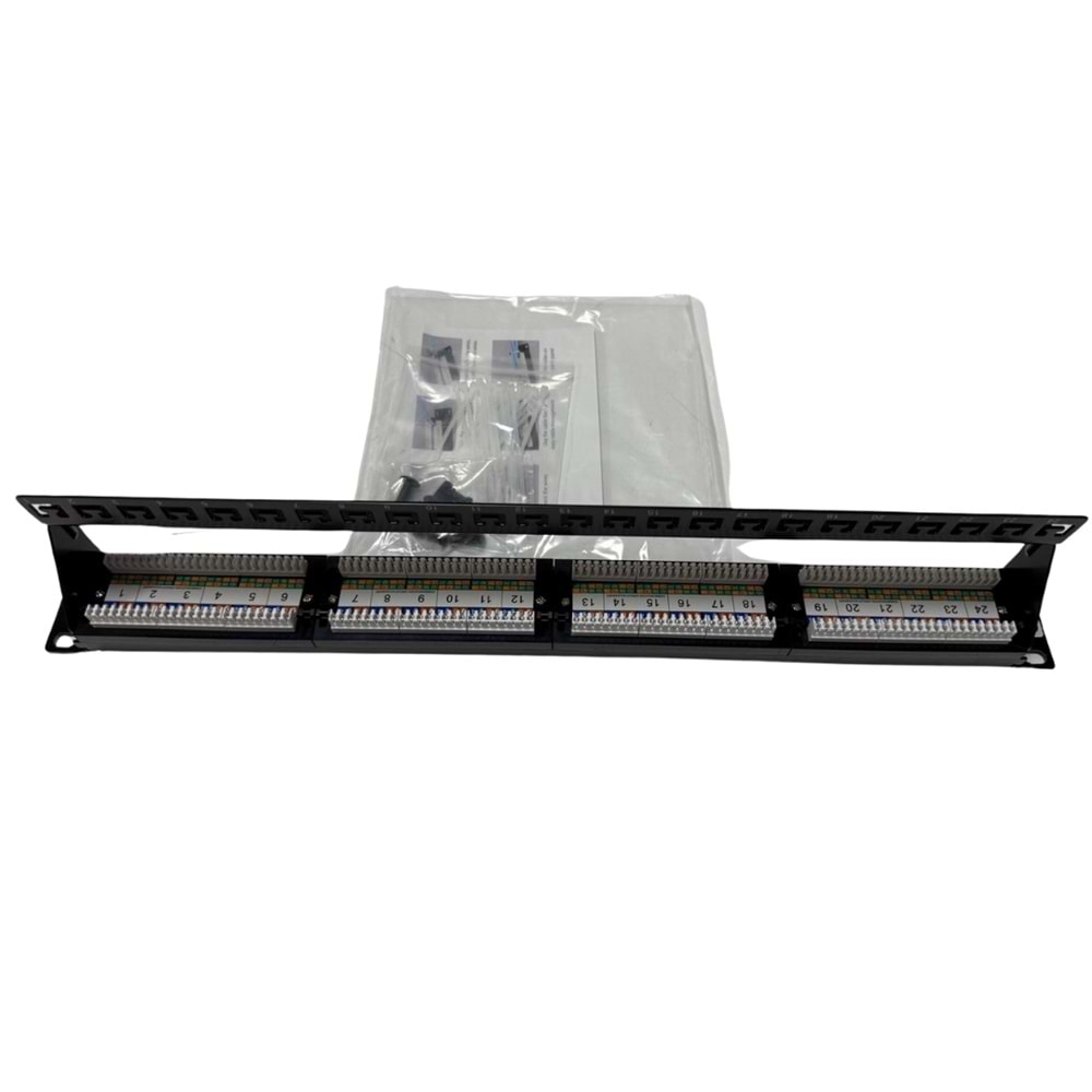AGER AC-611-24E 1U 24 PORT CAT6 PATCH PANEL