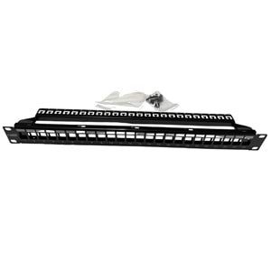 AGER AC-610-24 1U 24 PORT CAT6 PATCH PANEL BLACK