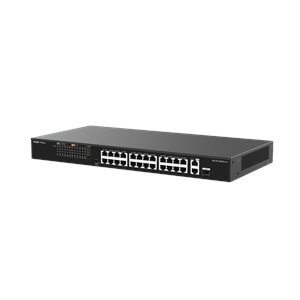 RUIJIE REYEE RG-ES126FGS-LP 26 PORT, 10/100 FAST ETHERNET, 2 GİGABİT UPLİNK, 1 GİGABİT COMBO, 24 PORT POE SWİTCH+(180W)