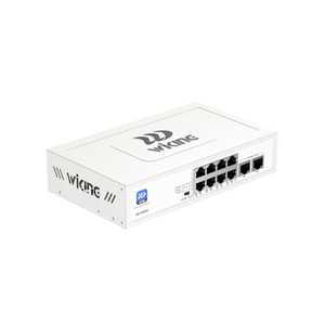Wİ-TEK WIKING WK-PS210 8 PORT MEGABİT + 2 PORT MEGABİT UPLİNK POE SWİTCH 8P2U