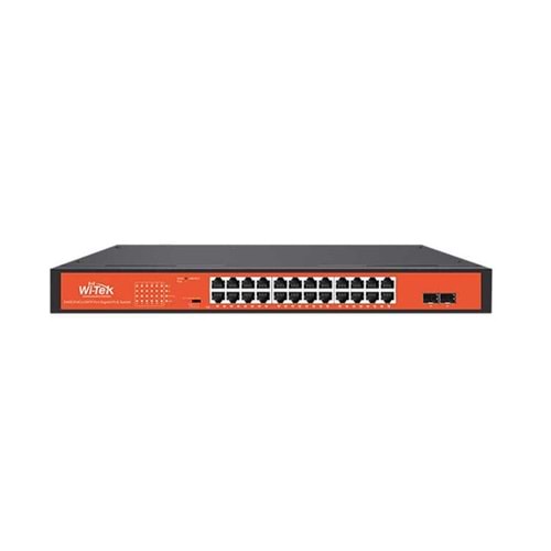Wİ-TEK WI-PS326GFH 24GE+2SFP 250M LONG RANGE 280W POE SWİTCH