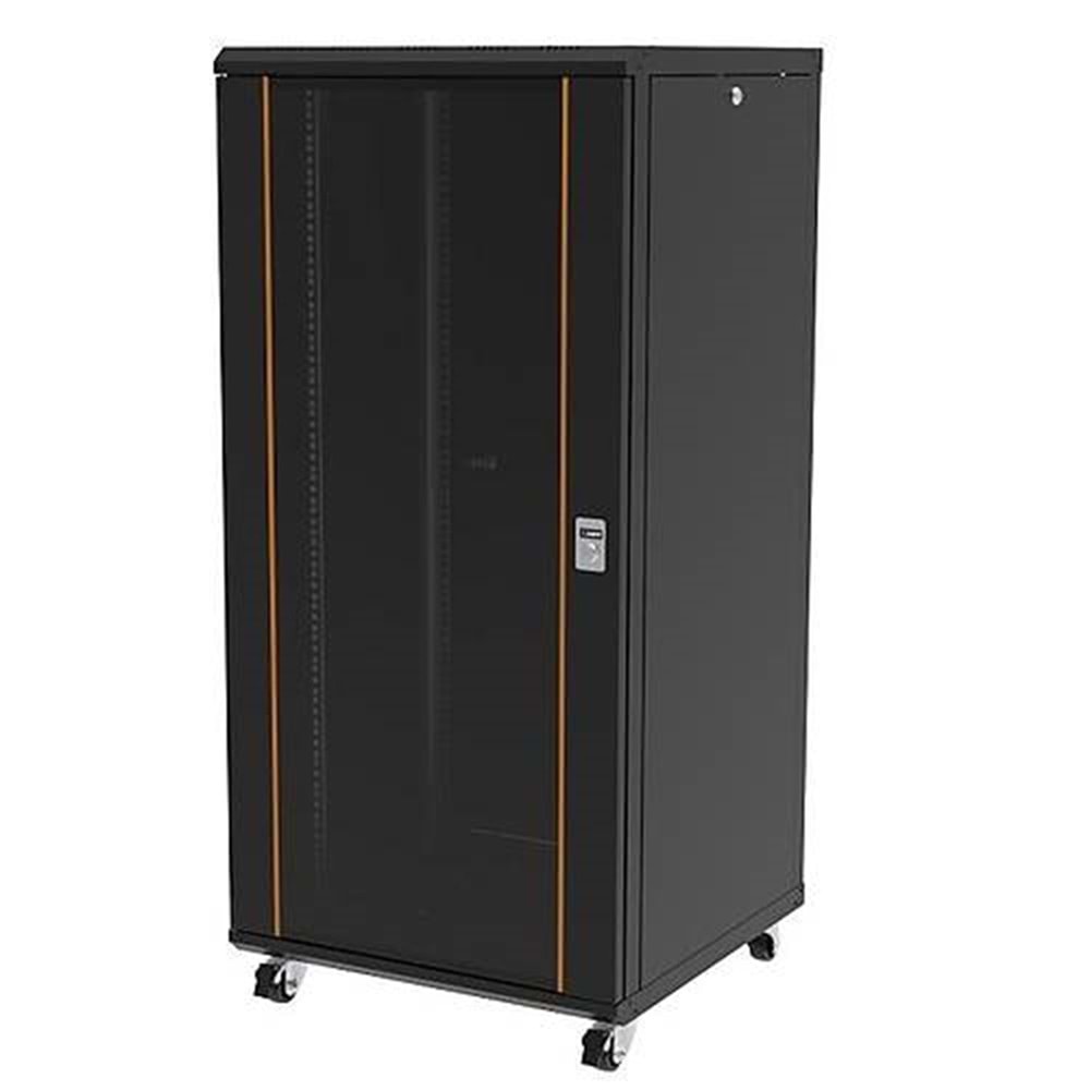 AGER 26U 800X1000 AG-VB26U8010S1 VEGA SERİSİ DİKİLİ TİP KABİNET (ÖN TEK AÇILIM ÇITALI CAMB - S1 SİYAH)