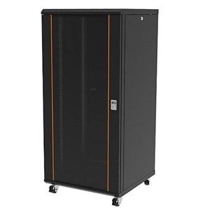 AGER 26U 800X1000 AG-VB26U8010S1 VEGA SERİSİ DİKİLİ TİP KABİNET (ÖN TEK AÇILIM ÇITALI CAMB - S1 SİYAH)