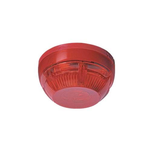 TEKNIM TFS-1182R AKILLI ADRESLİ DAHİLİ İZOLATÖRLÜ FLAŞÖRLÜ YANGIN ALARM SİRENİ, KIRMIZI