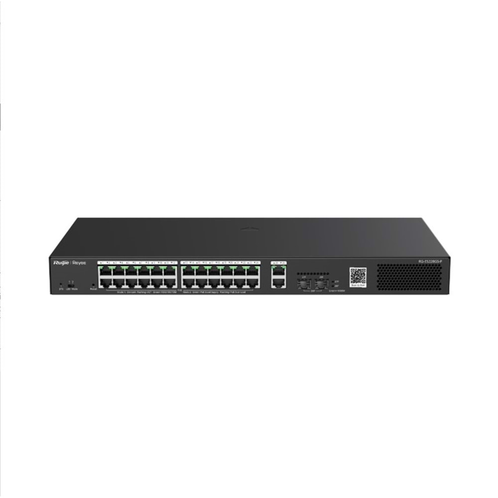 RUIJIE RG-ES228GS-P 26 PORT GIGABIT 24XPOE 370W 2XRJ-45 2XSFP YÖNETİLEBİLİR SWİTCH