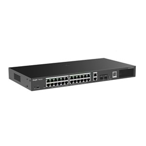 RUIJIE RG-ES228GS-P 26 PORT GIGABIT 24XPOE 370W 2XRJ-45 2XSFP YÖNETİLEBİLİR SWİTCH