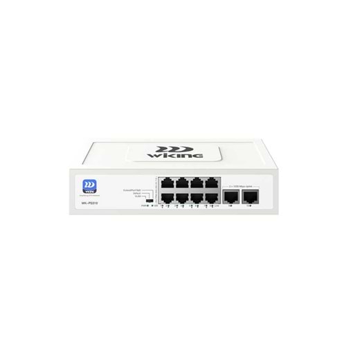 Wİ-TEK WIKING WK-PS310 8 PORT GİGABİT + 2 PORT GİGABİT UPLİNK POE SWİTCH 8GP2GU