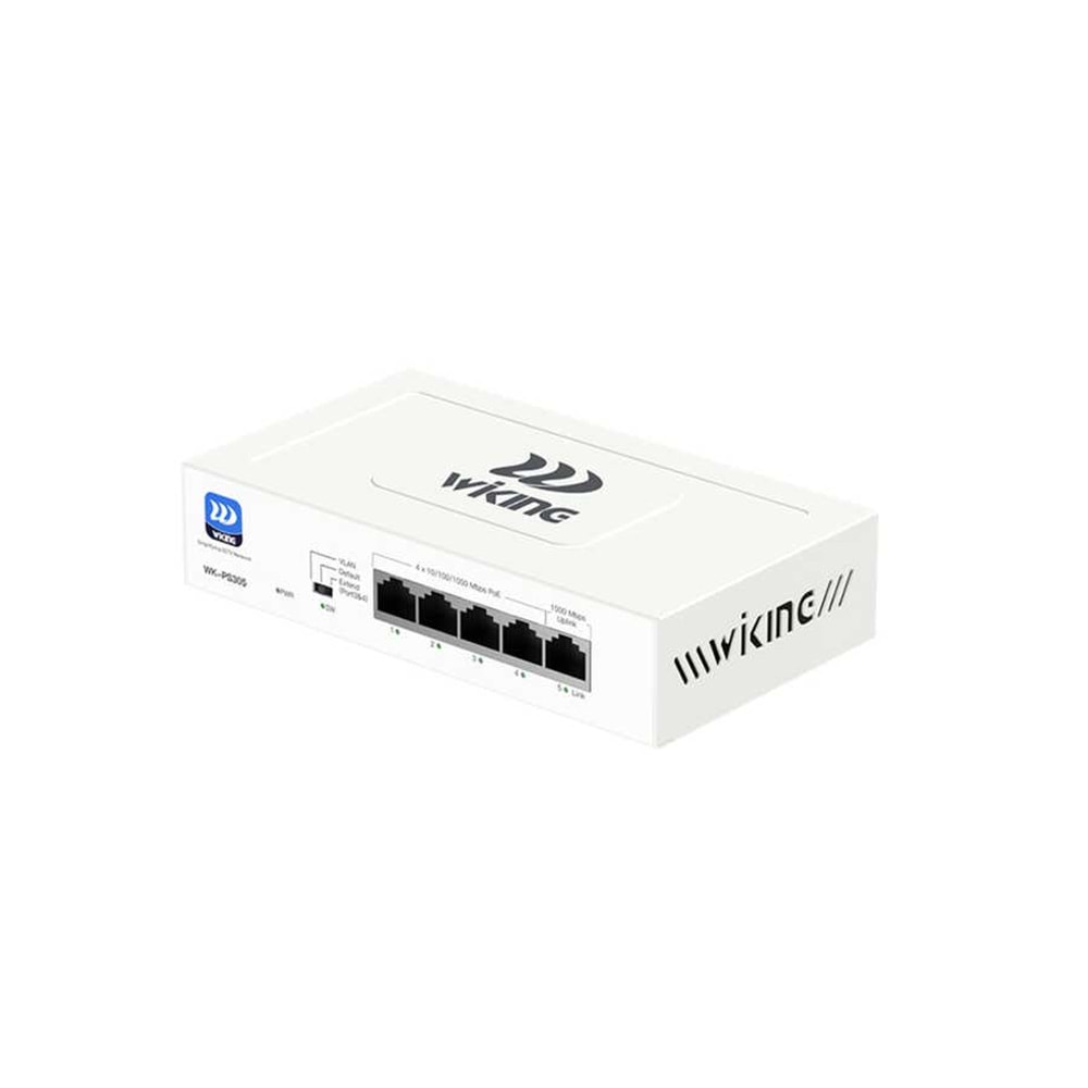 Wİ-TEK WIKING WK-PS305 4 PORT GİGABİT + 2 PORT GİGABİT UPLİNK POE SWİTCH 4GP2GU