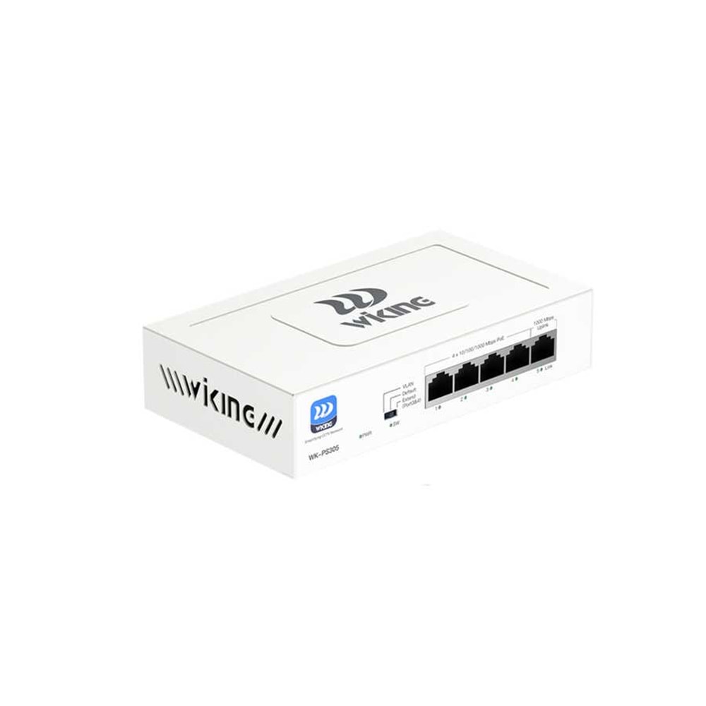 Wİ-TEK WIKING WK-PS305 4 PORT GİGABİT + 2 PORT GİGABİT UPLİNK POE SWİTCH 4GP2GU