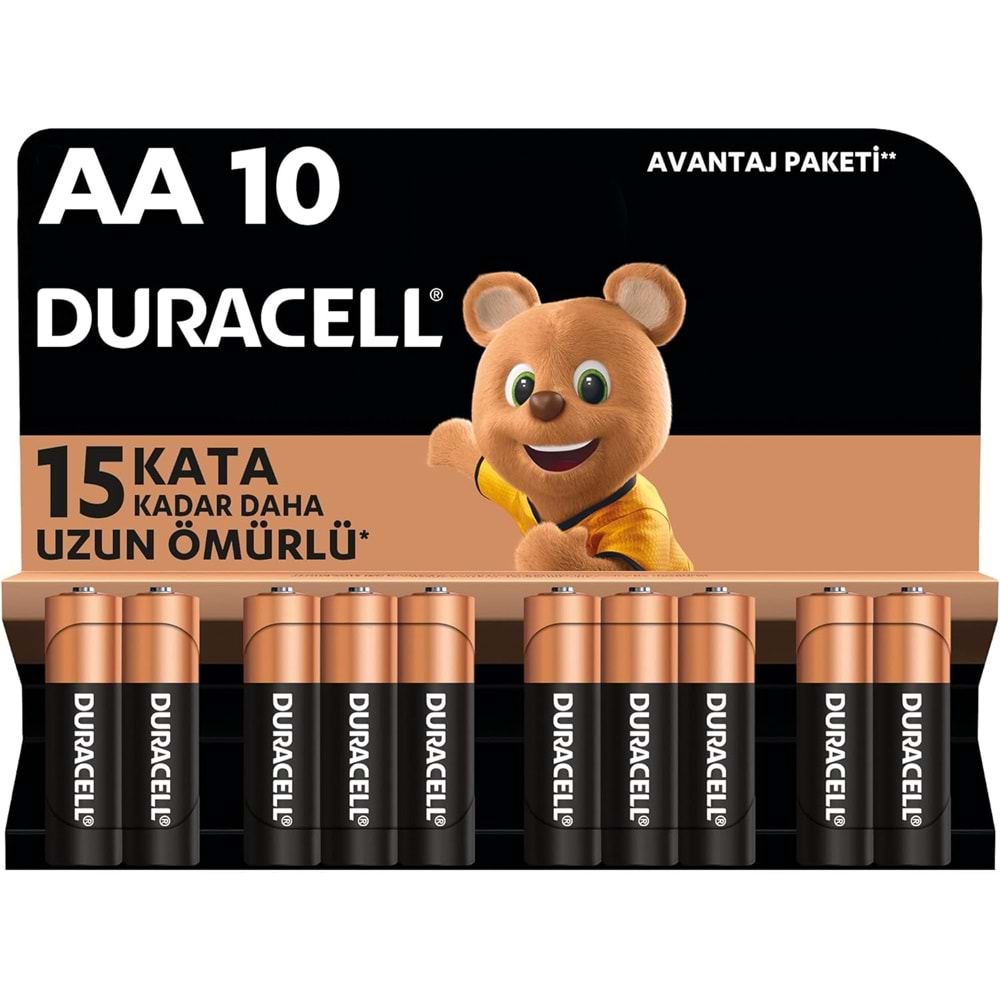 DURACELL LR6/MN1500 1.5V AA 10 KALEM PİL/ 10LU