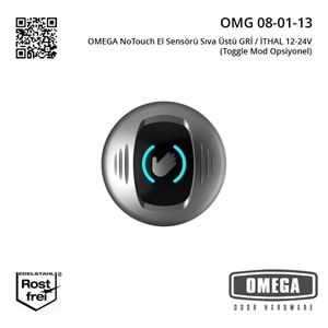 OMEGA NoTouch El Sensörü Sıva Üstü GRİ
