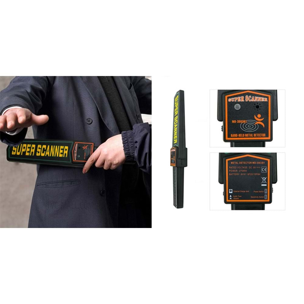 SUPER SCANNER EL TİPİ METAL ALGILAMA DEDEKTÖRÜ