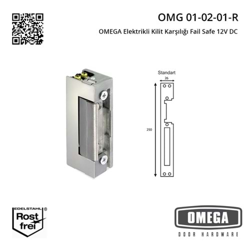 OMEGA ELEKTRİKLİ KİLİT KARŞILIĞI FAİL SAFE 12V DC