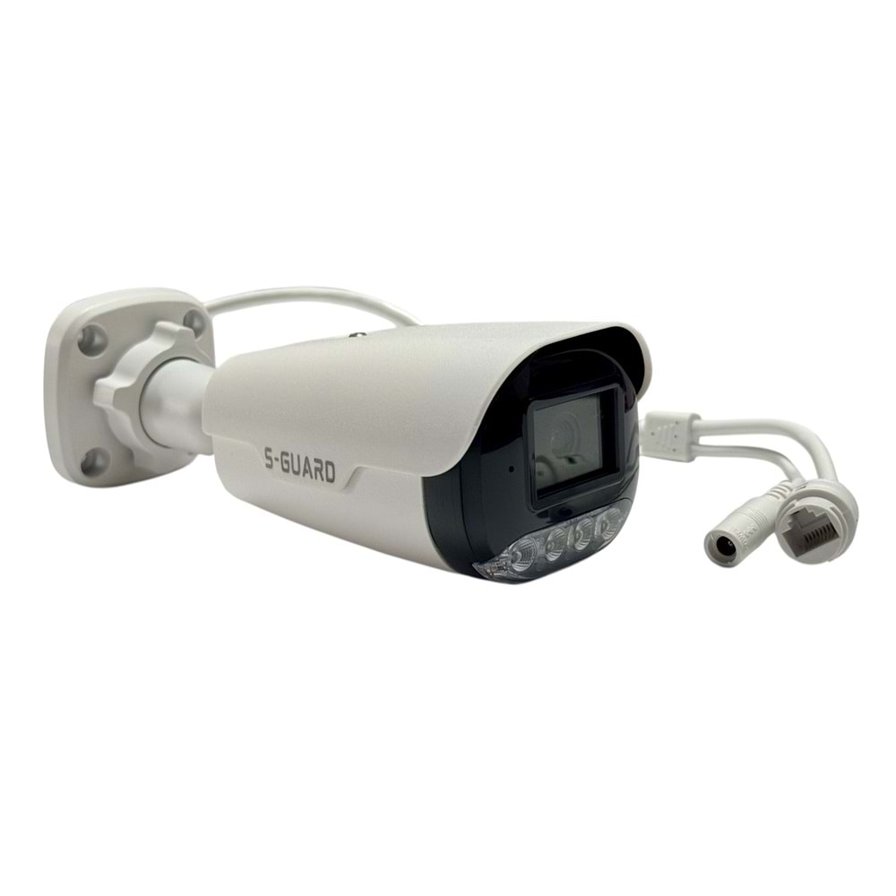 S-GUARD SG-4054 5MP DAHİLİ SESLİ WARMLED STARLIGHT LENS POE METAL KASA BULLET KAMERA