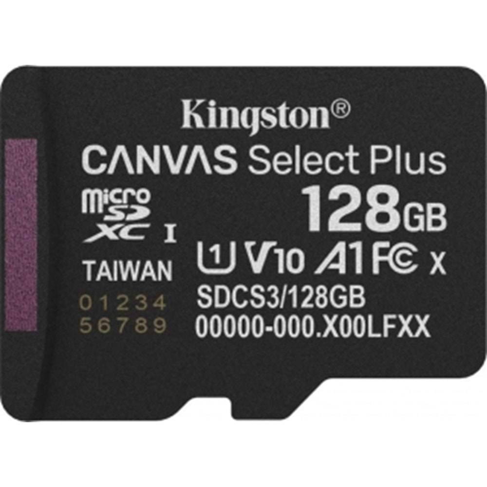 KINGSTON 128 GB SD KART CANVAS SELECT PLUS GEN3 MICRO SDXC UHS-I 150MB/S (SDCS3/128GB)