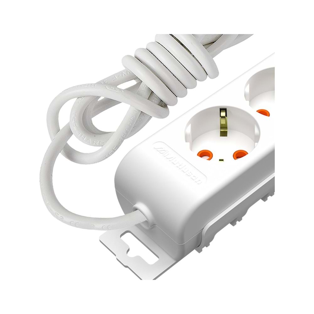 MUTLUSAN 3 LÜ 2 METRE TOPRAKLI GRUP PRİZ