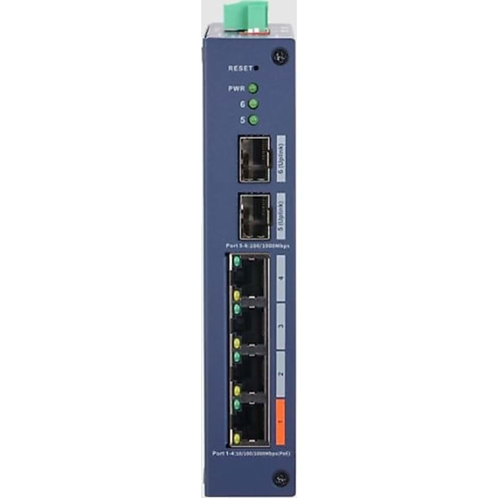 DAHUA CHS4206-4GT-60, 4 Port, Gigabit, PoE 60W, 2 Port SFP, CloudYönetilebilir, Switch