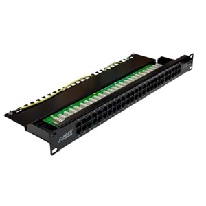 AGER 1U-483x44x164mm -50-port RJ45-8P4C-Black-LSArack mount-unshielded-ACPP3-350-1B-AGER CAT 3ISDN Patch Panel