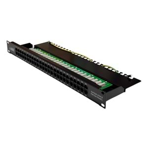 AGER 1U-483x44x164mm -50-port RJ45-8P4C-Black-LSArack mount-unshielded-ACPP3-350-1B-AGER CAT 3ISDN Patch Panel