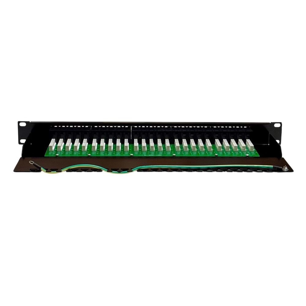 AGER 1U-483x44x164mm -50-port RJ45-8P4C-Black-LSArack mount-unshielded-ACPP3-350-1B-AGER CAT 3ISDN Patch Panel