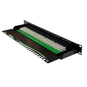 AGER 1U-483x44x164mm -50-port RJ45-8P4C-Black-LSArack mount-unshielded-ACPP3-350-1B-AGER CAT 3ISDN Patch Panel