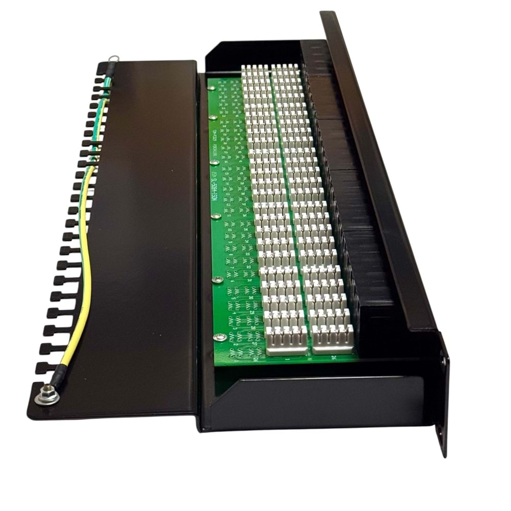 AGER 1U-483x44x164mm -50-port RJ45-8P4C-Black-LSArack mount-unshielded-ACPP3-350-1B-AGER CAT 3ISDN Patch Panel