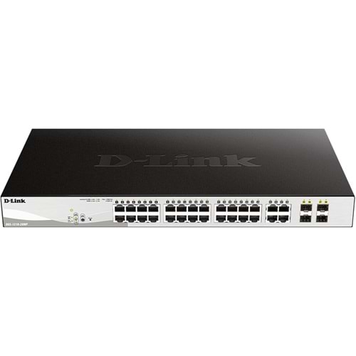 D-LINK DGS-1210-28MP 28 BAĞLANTI NOKTALI GİGABİT AKILLI YÖNETİLEBİLİR POE ANAHTARI