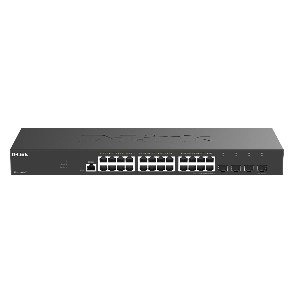 D-LINK DGS-1250-28X 28-PORT GİGABİT SMART MANAGED SWİTCH