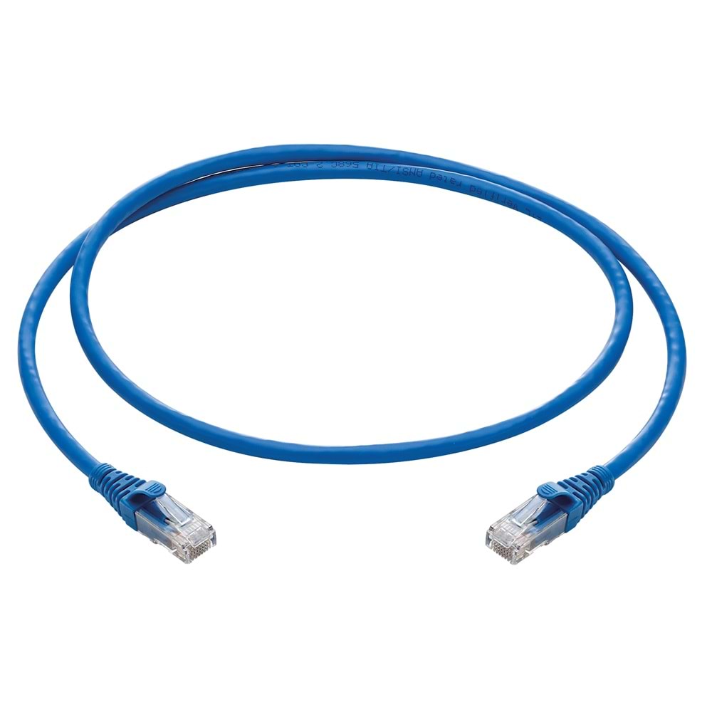 AGER ACPC6-600-LB1-BL CAT6 U-UTP PATCH CORD BLUE (1M)