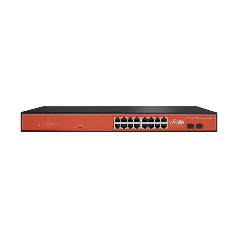 Wİ-TEK WI-SG116F 16GE+2SFP FULL GİGA RACK-MOUNTABLE ETHERNET SWITCH