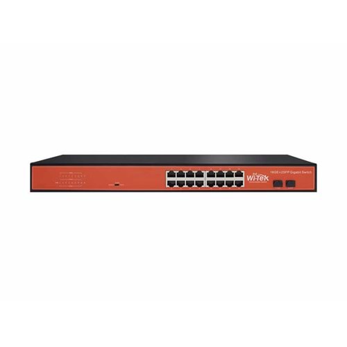 Wİ-TEK WI-SG116F 16GE+2SFP FULL GİGA RACK-MOUNTABLE ETHERNET SWITCH